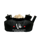 Almofada Porta Pipoca Vó Doce Amor Preto