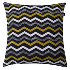 Almofada Preta Chevron 40x40cm Dourados - Capa Com Enchimento