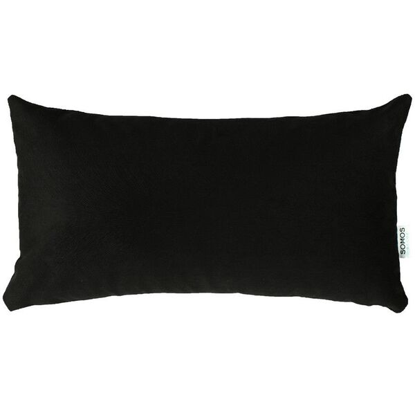 Almofada Preta Retangular 30x50 Suede - Paloma Home