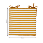 Almofada Quadrada 40X40cm  Microfibra Estampada Listrada Amarelo Carrot Próxima Têxtil