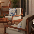 Almofada Quadrada 45x45cm Folhagem Azul Speciatta