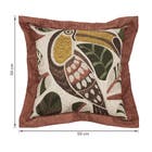 Almofada Quadrada Folhagem Canto do Tucano Multicolorida 50x50cm