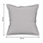 Almofada Quadrada Jacquard Shine Lisa Cinza 50x50cm