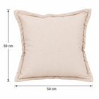 Almofada Quadrada Jacquard Shine Lisa Cru 50x50cm