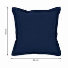 Almofada Quadrada Jacquard Shine Lisa Azul Mar 50x50cm