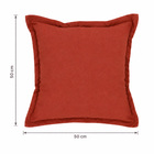 Almofada Quadrada Jacquard Shine Lisa Terracota 50x50cm