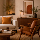 Almofada Quadrada Jacquard Shine Lisa Caramelo  50x50cm