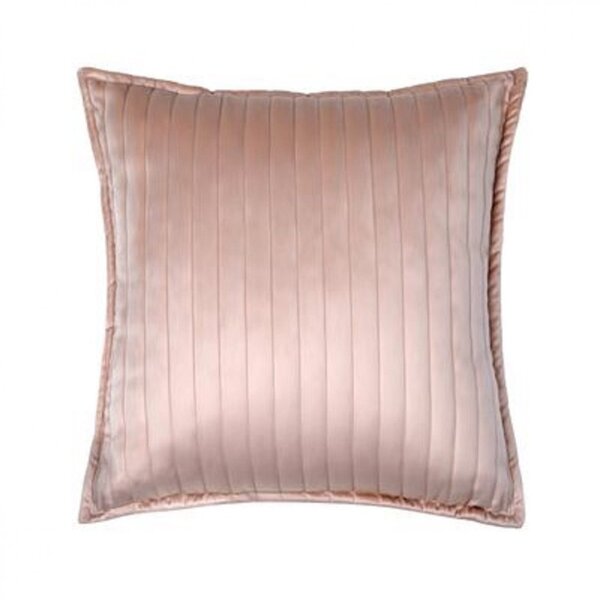 Almofada Quadrada Veludo Luxor Perfil Matelados Bege Rosado