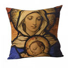 Almofada Quadriculada Maria E Menino Jesus