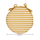 Almofada Redonda 40X40cm Microfibra Estampa Listrada Topazio Próxima Têxtil