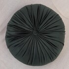 Almofada Redonda Capitonê Zafu Verde Musgo