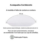 Almofada Redonda Em Veludo Com Ziper Azul Turquesa