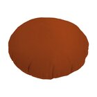 Almofada Redonda Em Veludo Com Ziper Terracota