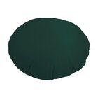Almofada Redonda Em Veludo Com Ziper Verde Escuro