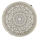 Almofada Redonda Estampada Mandala 45x45cm Durga Preto