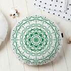 Almofada Redonda Estampada Mandala 45x45cm Provence Verde