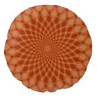Almofada Redonda Ravi Cheia Indiana Em Tons Terracota