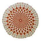 Almofada Redonda Ravi Cheia Indiana Em Tons Terracota E Cru