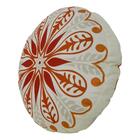 Almofada Redonda Ravi Cheia Mandala Em Tons Terracota E Cru