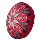 Almofada Redonda Ravi Cheia Mandala Tons Cereja