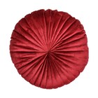 Almofada Redonda Rendy 40 Cm Em Veludo Vermelho