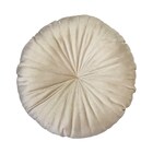 Almofada Redonda Rendy Em Veludo Bege