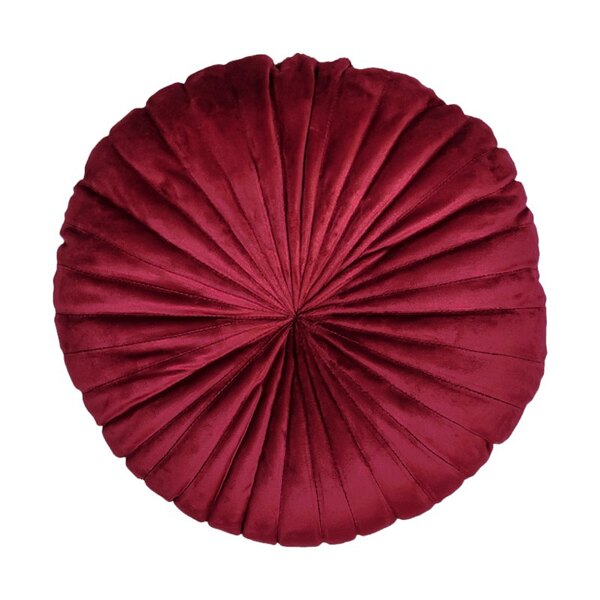 Almofada Redonda Rendy Em Veludo Bordo
