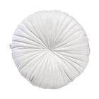 Almofada Redonda Rendy Em Veludo Branco