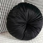 Almofada Redonda Rendy Em Veludo Preto