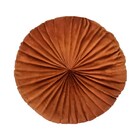 Almofada Redonda Rendy Em Veludo Terracota