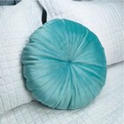 Almofada Redonda Rendy Em Veludo Tiffany