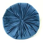 Almofada Redonda Retrô Azul Petróleo