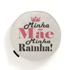 Almofada Redonda Suede Estampada Mãe 45x45cm