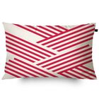 Almofada Retangular Algodão Serigrafada Aram 30x50cm Vermelho