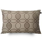 Almofada Retangular Bege Elipse 30x50cm Marrom - Capa Com Enc