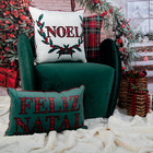 Almofada Retangular Feliz Natal 33x55cm