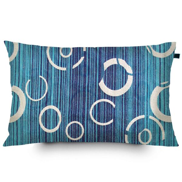 Almofada Retangular Jacquard Tripolli 30x50cm Asteca Azul - S