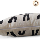 Almofada Retangular Natural Espiral 30x50cm Preto - Somente C