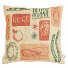 Almofada Retangular Peixe Carang Linho Bege 30x50cm Encantos do Nordeste Raiana Britto