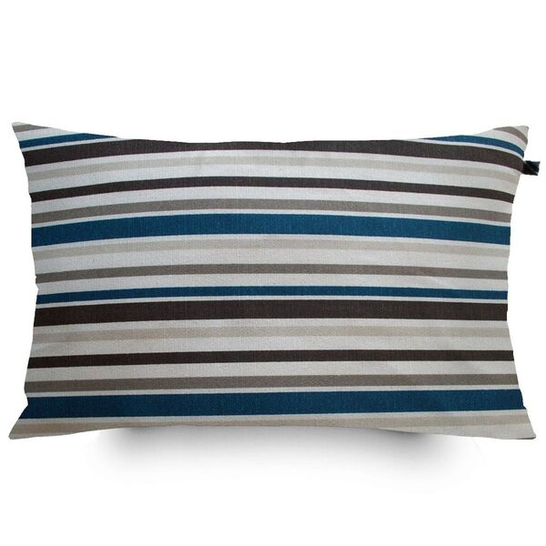 Almofada Retangular Verona Listas 30x50cm Azul - Somente Capa