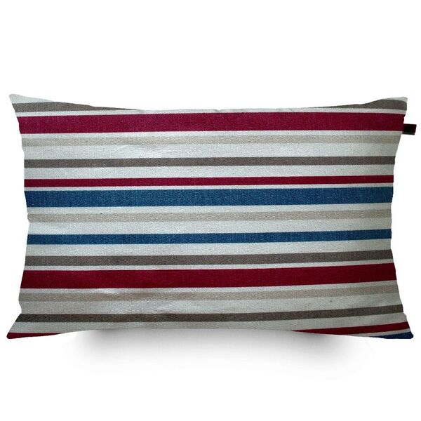 Almofada Retangular Verona Listas 30x50cm Vermelha - Somente