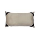 Almofada Rineira Diagonal 54x26cm - Areia / Preto