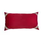 Almofada Rineira Diagonal 54x26cm - Vermelho / Areia