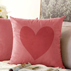 Almofada Rosa Coração 40x40cm - Serigrafada Frente E Verso -