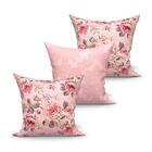 Almofada Rosie Floral Composê Grande Kit 3 Unidades 60cm X 60