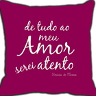 Almofada Roxa Frase Amor