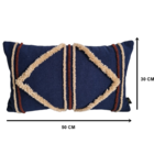 Almofada Retangular Sofia Azul 30x50cm Mello Tecelagem