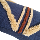 Almofada Retangular Sofia Azul 30x50cm Mello Tecelagem