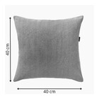 Almofada Quadrada Solid Cinza 40x40x40cm