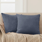 Almofada Suede 40x40cm Azul Escuro - Somente Capa